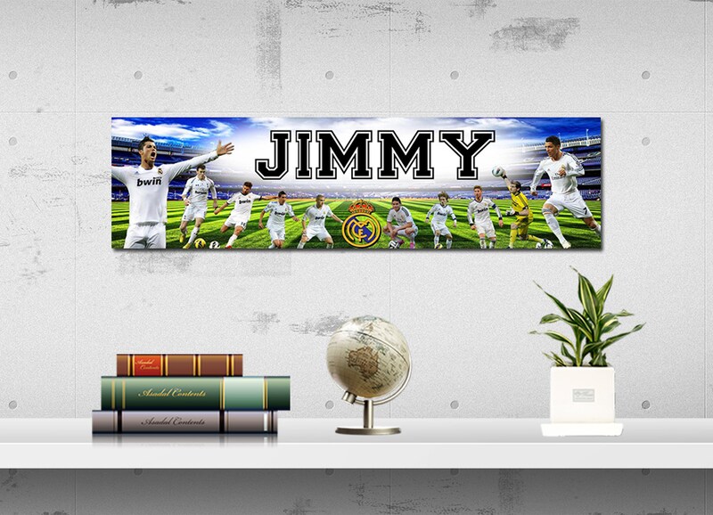 Real Madrid - Personalized Poster with Your Name, Birthday Banner, Custom Wall Décor, Wall Art